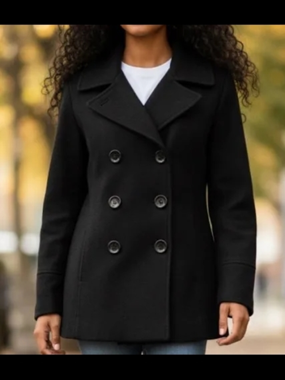 Women's Michael Kors Double-Breasted Peacoat